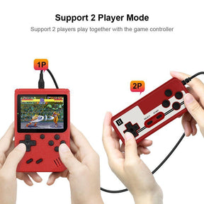 Retro Handheld Game Console with 400 Classical FC Games Support for Two Players-Yellow