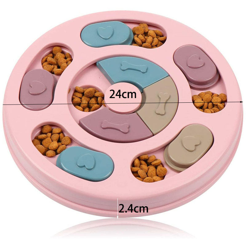 Dog Puzzle Feeder Toys for IQ Training Mental Enrichment-Pink