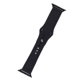 Leather Loop Replacement Band for iWatch Series SE/6/5/4/3/2/1-Black