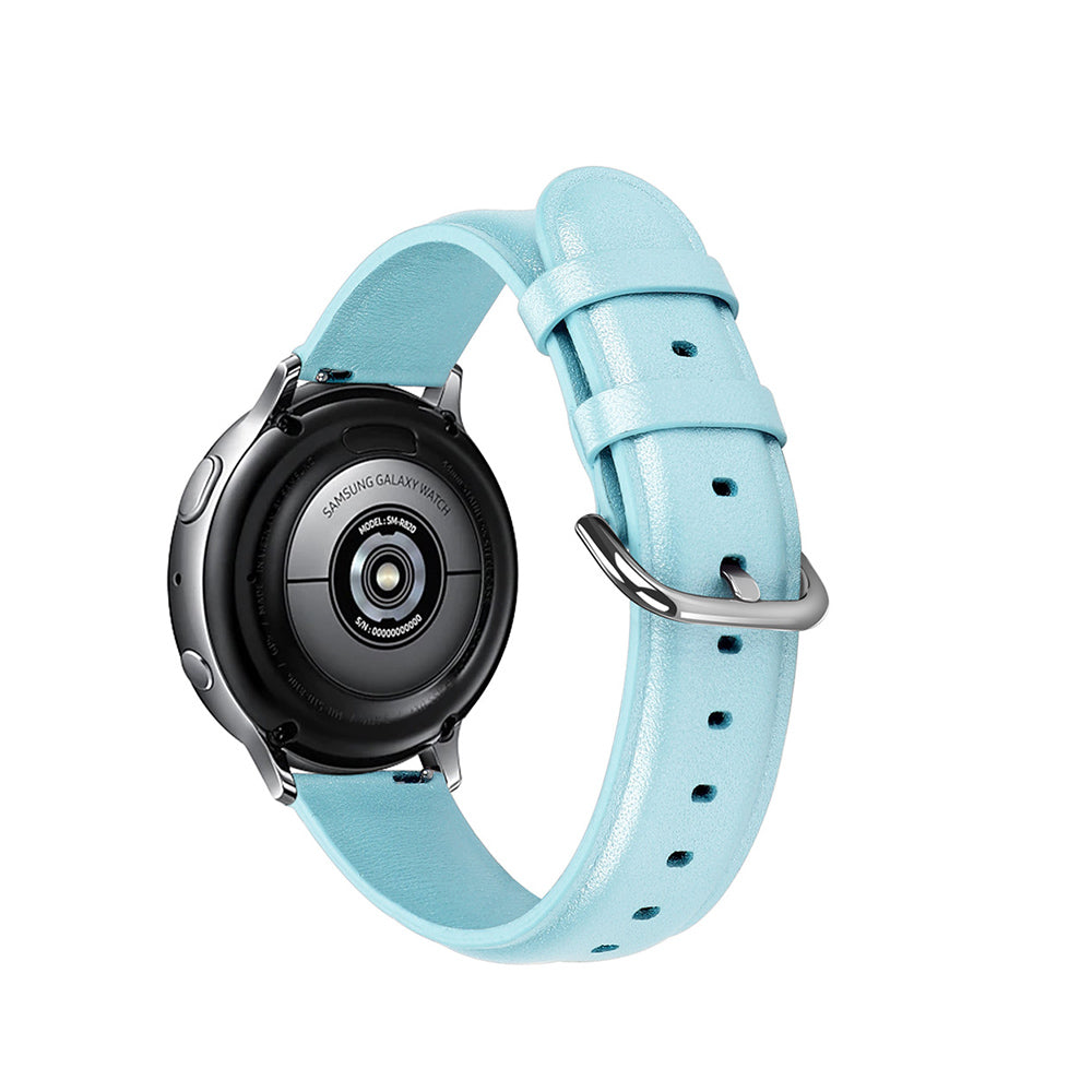 D Buckle Leather Watch Band For Samsung Galaxy Watch 42/46mm Gear S3 Frontier/Classic(Sky Blue)