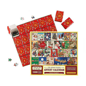 Christmas Countdown Calendar Puzzles 1000 Pieces for Adults Kids