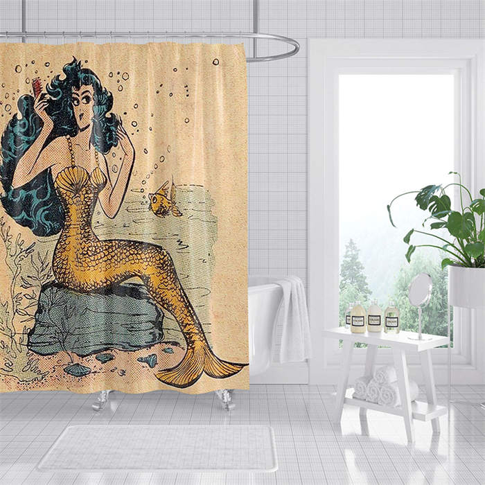 Shower Curtains with 12 Hooks for Bathroom Decor-9