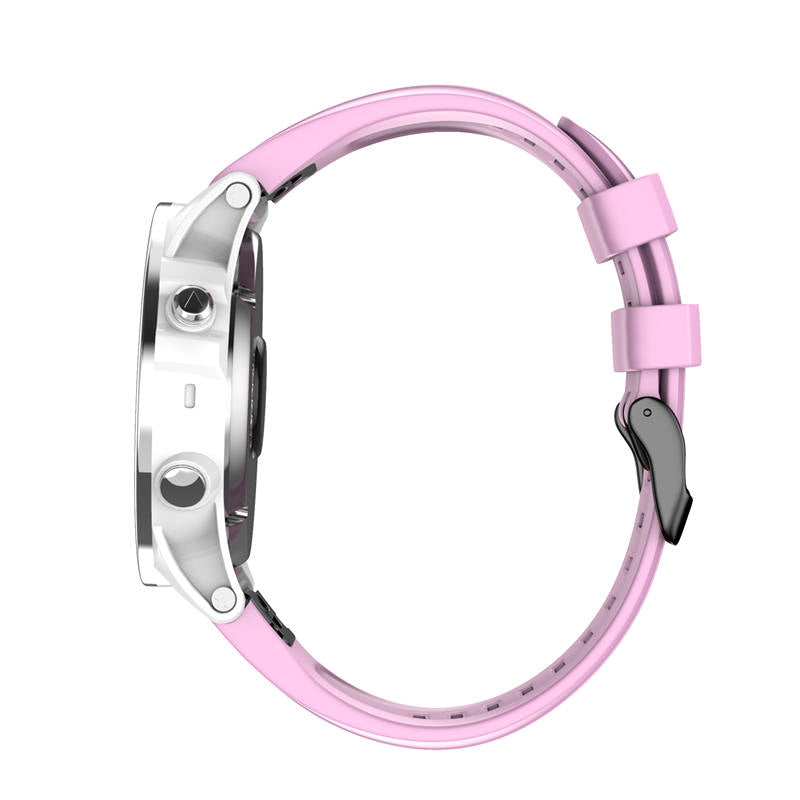 Silicone Replacement Band 20mm Quick Release Easy Fit For Garmin Fenix 5S/5S Plus/6S/6S Pro Smartwatch Black Steel Buckle-Pink