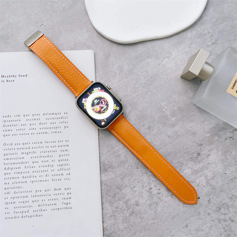 Magnetic Apple Watch Band Fold Buckle for iWatch Ultra Series 8 SE 7 6 5 4 3 2 1-Orange