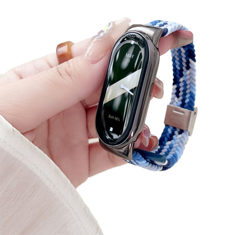 Sports Strap with Adjustable Buckle Solo Loop Elastic Watchband for Mi8-19