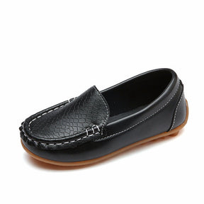 Casual Toddler Flat Shoes Boys Girls Soft Slippery Loafers-Black