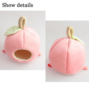 Small Animal Hanging Fruit House Warm Bed-Pink