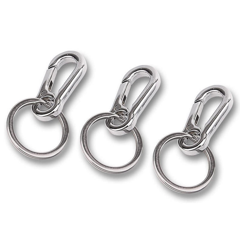 Metal Carabiner Clip Keyring Keychain Holder Organizer for Car Key Finder 3 Pack