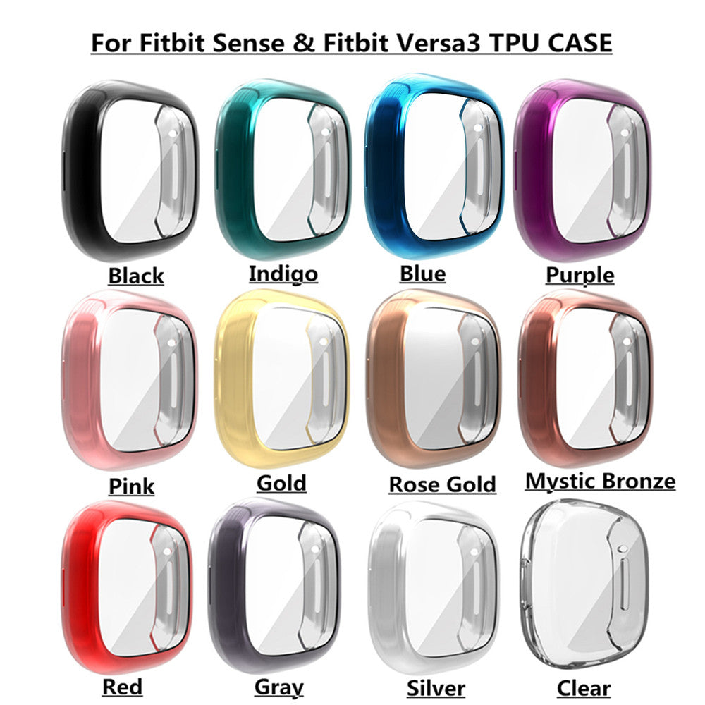 Soft TPU Watch Case For Fitbit Versa3/Sense-Mist Gold