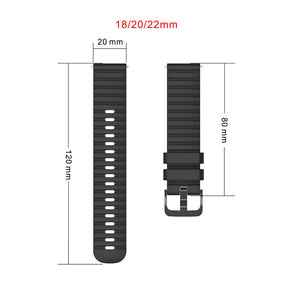 Silicone Watch Band Wave Pockmark for Samsung Cear S2 Huawei Watch GT-ArmyGreen