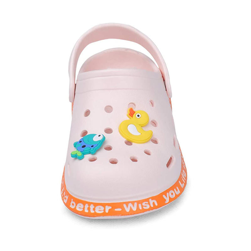Childrens Clogs Boys Girls Soft Sandals Lightweight Non-Slip Shoes-Pink
