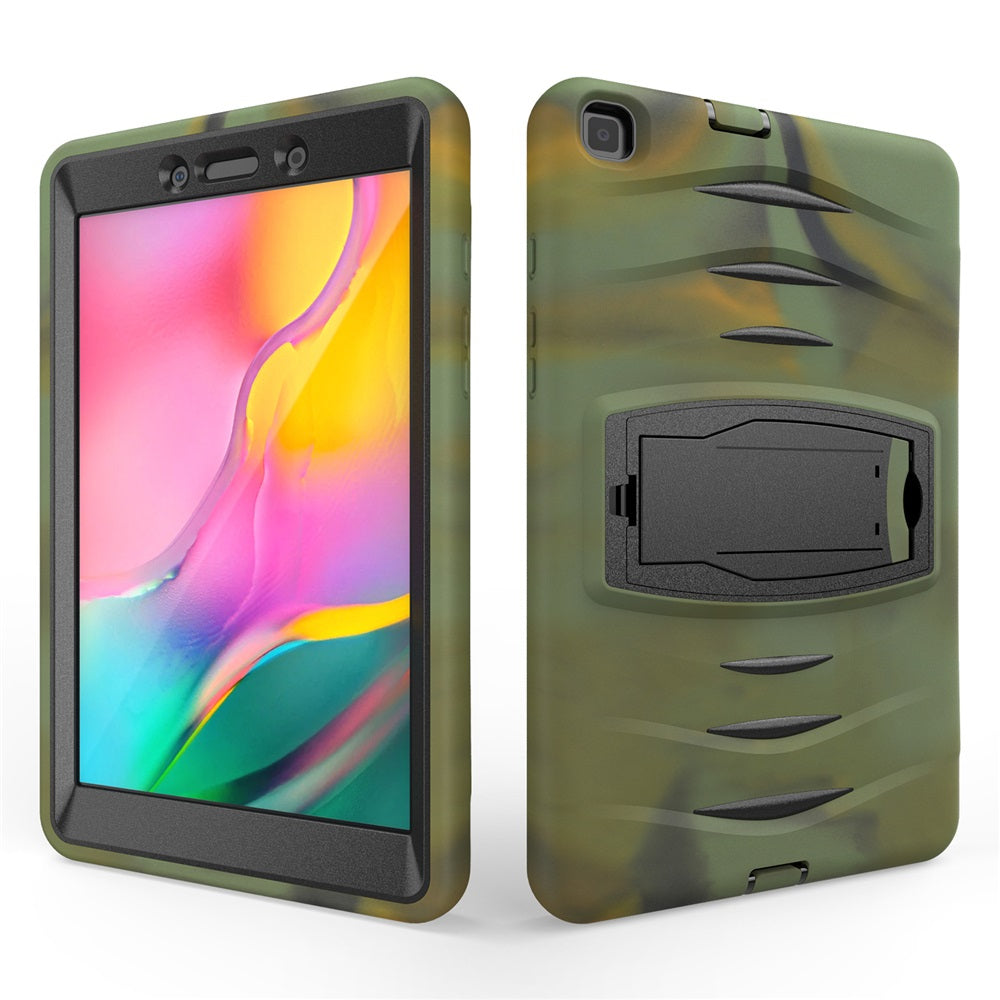 Shock Wave Kickstand Case Anti-Fall Protection For Samsung Tab A 8inch T290/T295(2019)-Camouflage