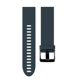 Watch Band For Garmin Fenix  Fenix 5S/ 5S Plus/6S/ 6S Pro Soft Silicone 20mm Replacement Strap Black Steel Buckle-Rock Cyan