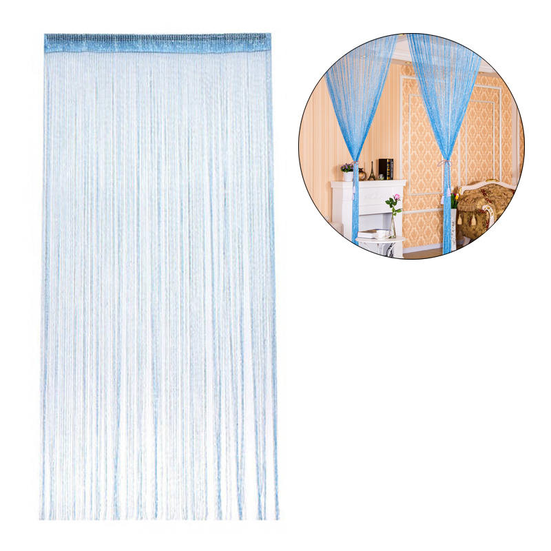 Home Decor Sequin Curtain for Doorway 37x79 inch Hanging-Blue
