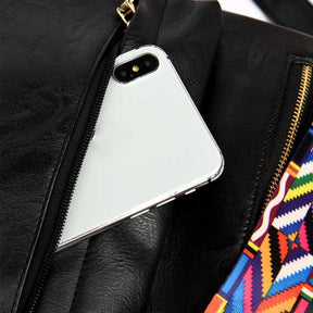 Women's Fashion Purse Backpack Multipurpose Design Backpack PU Leather Travel bag-Black