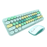 Wireless Keyboard and Mouse Set Combo 2.4G for Laptop Desktop-IDou-Grass Green