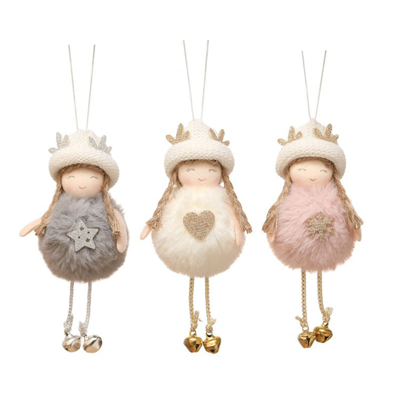 3 Pcs Elk Angel Christmas Decorations Hanging for Xmas Home Party