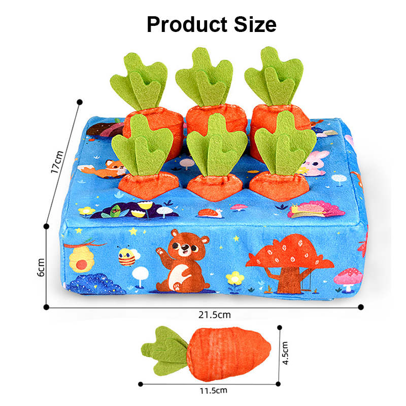 Baby Tissue Box Toy Forest Radish Crinkle Paper Sensory Silk Scarves Toys