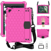 Hive iPad Case For iPad 5/6/Pro 9.7/iPad9.7 Durable Stand Cover With Shoulder Strap-RoseBlack