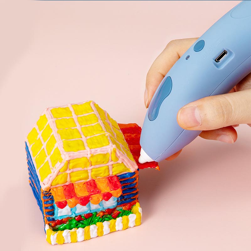 Rechargeable Creative 3D Printing Pen For Kids-Blue