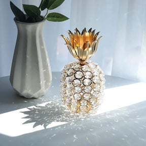 Sparkly Crystal Beads Pineapple Ornament for Home Party Festival