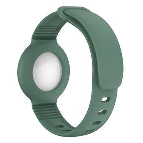 Apple Airtags Watch Strap Silicone Protective Sleeve-SageGreen