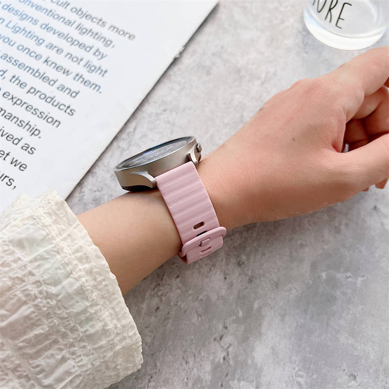 Sports Watch Strap Wave Pattern for Samsung Gear S2 Huawei Watch GT-LightPink