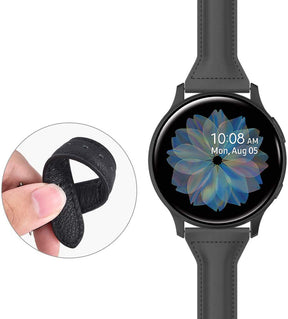 Slim Flower Printed Leather Bands For Samsung S3/Galaxy Watch 46mm(Black)