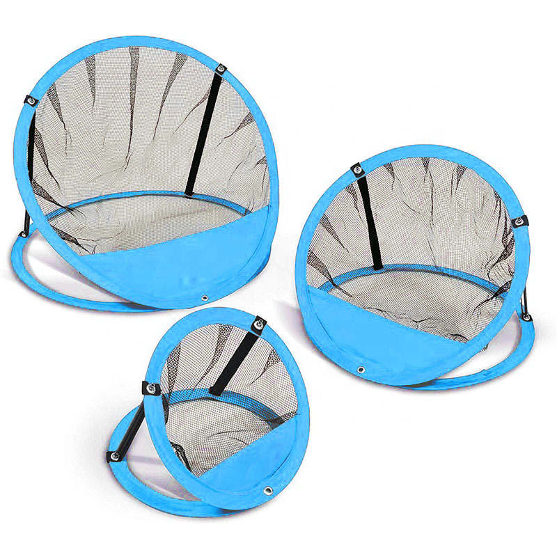 3 Piece Golf Chipping Practice Net Target System with Carrying Case-Blue