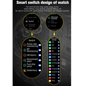 F26 Military Smart Watch with Bluetooth Calling Music Player Heart Rate Sleep Monitor-Green