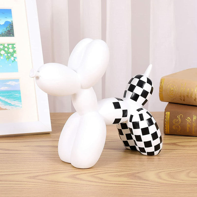 Cute Balloon Dog Statue Modern Home Decoration-White