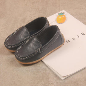 Casual Toddler Flat Shoes Boys Girls Soft Slippery Loafers-DeepBlue