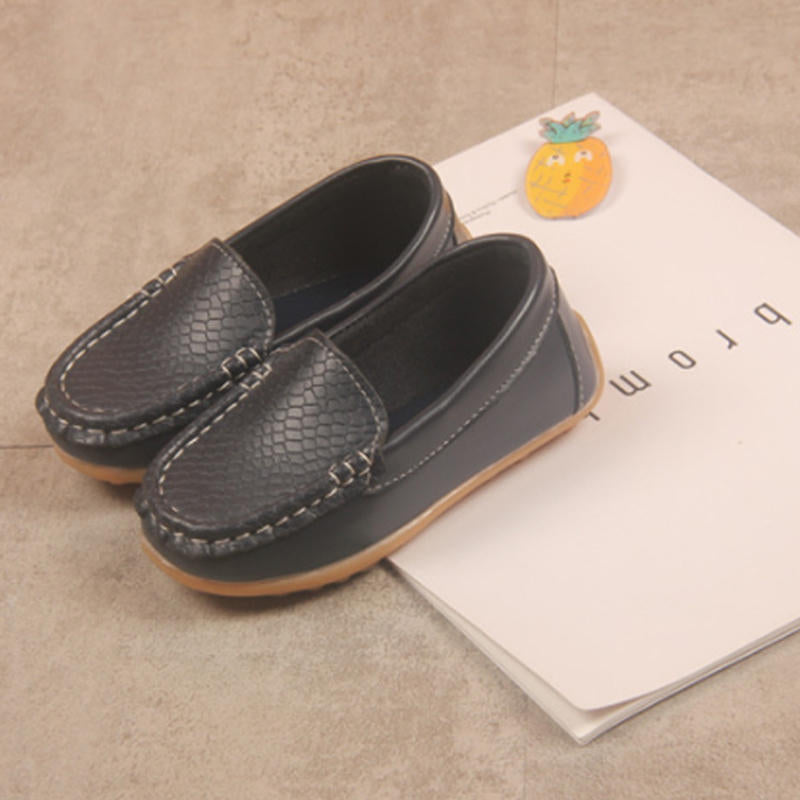 Casual Toddler Flat Shoes Boys Girls Soft Slippery Loafers-DeepBlue