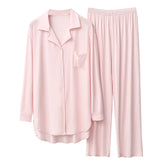 Womens Button Down Pajama Shorts Set Soft Summer Solid Suit-Pink