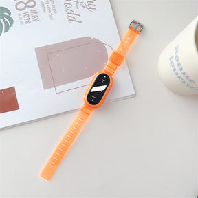 Glacier Bands with Bumper Case Jelly Transparent for Mi 8-Orange