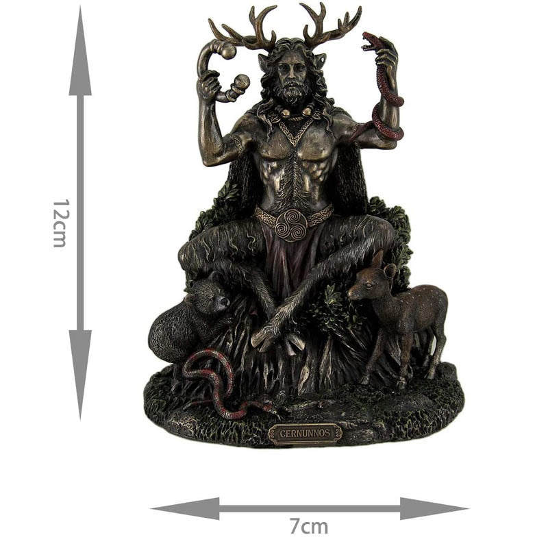 Resin Statues Cernunnos Celtic Horned God Of Animals and The Underworld Statue Bronze