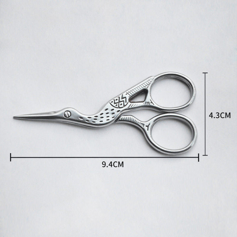 Professional Stainless Steel Grooming Scissors for Facial Hair-Silver