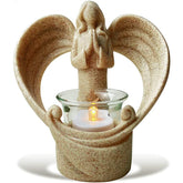 14cm Height Angel Memorial Gifts Tealight Candle Holder Bereavement Gifts Remembrance Gifts Angel Figurines with LED Flickering Candle