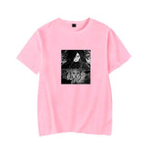 Mens Tops Japanese Anime Naruto Same Style Trend Short Sleeved T-shirt-H Pink