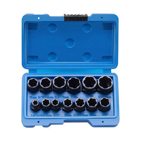 13 Pcs Impact Nut and Bolt Extraction Tool Set for 3/8 Inch Drive with Case