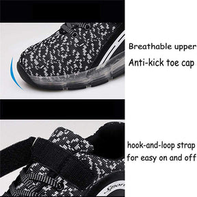 Kids LED Roller Skate Shoes with Single Wheel Sport Sneaker-Black