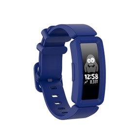 Silicone Watch Band For Fitbit Inspire/Inspire HR/ACE 2-Navy Blue