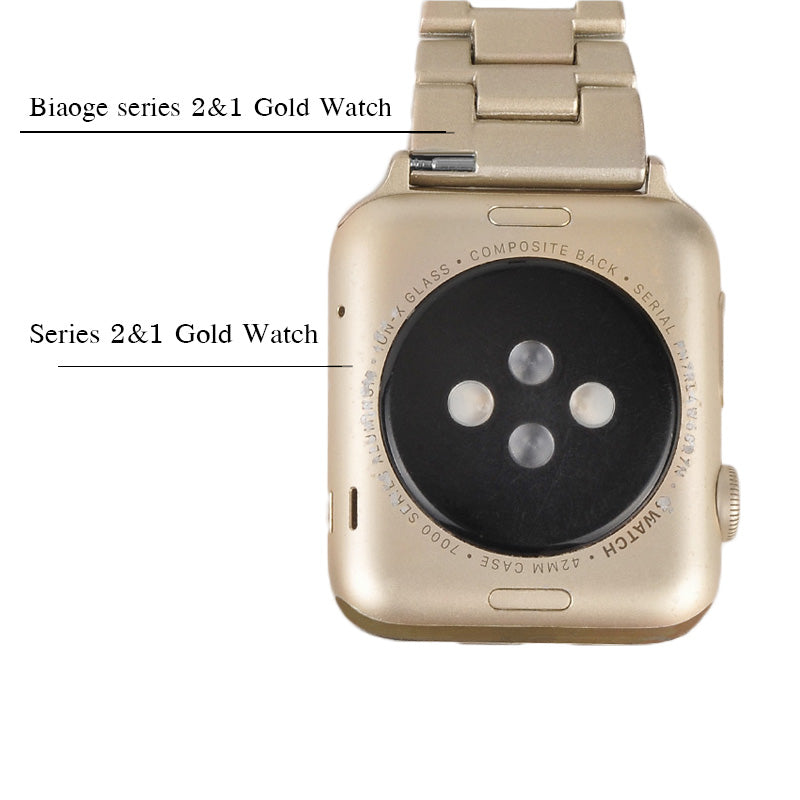SZZ Bling Watch Band Business Stainless Steel Wristbands for Apple IWatch Series SE/1/2/3/4/5/6 For Women-Champagne Gold