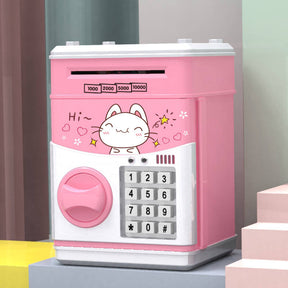 Children's Electronic Piggy Bank with Password Cute ATM Piggy Bank Great Toy Gift-HappyCat