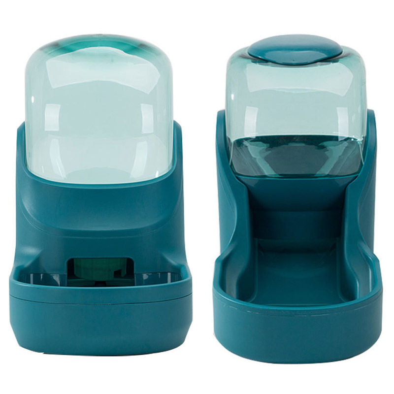 Pets Automatic Feeder and Water Dispenser Set-Green