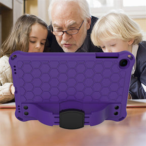 Hive SamSung Tab A 10.1 T510/T515(2019) Tablet Case Durable Stand Cover With Shoulder Strap-PurpleBlack