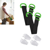 Set of 2 Adjustable Lifting Moving Straps with Gloves for Move and Carry Furniture