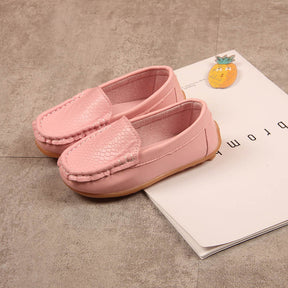 Casual Toddler Flat Shoes Boys Girls Soft Slippery Loafers-Pink