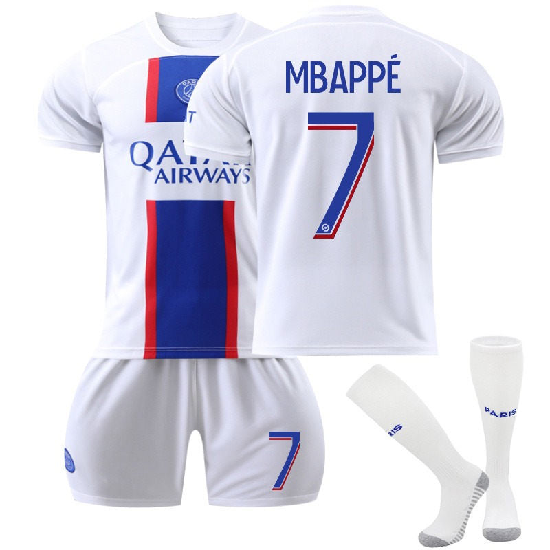 MBAPPE #7 Paris F.C Second Away Jersey 2022/23 Soccer Jersey Kit Football T-shirt Set For Adult Kids