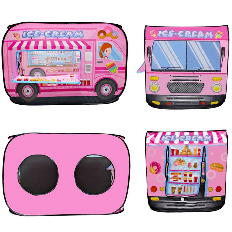 Kids Pop Up Play Tent Foldable for Indoor and Outdoor-IceCream Truck